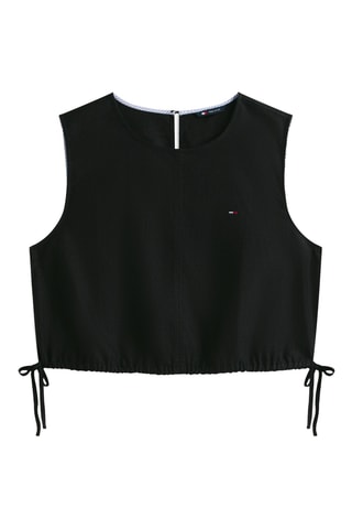 Top en lin biologique - Noir