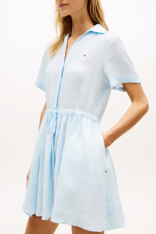 Robe patineuse relaxed en lin - Ciel