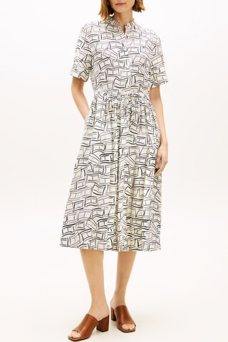 Robe chemise en lin - Ecru