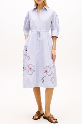 Robe chemise en coton biologique - Ciel