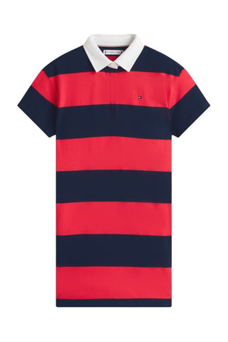 Robe polo - Bleu marine et rouge