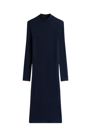 Robe pull en laine et cachemire - Bleu marine