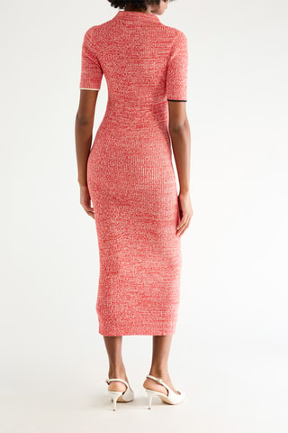 Robe polo - Rouge chiné