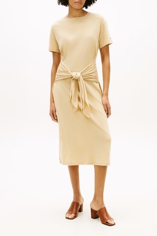 Robe droite relaxed en coton biologique - Beige