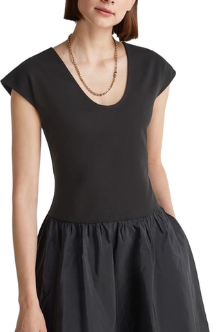 Robe patineuse trompe-l’œil - Noir