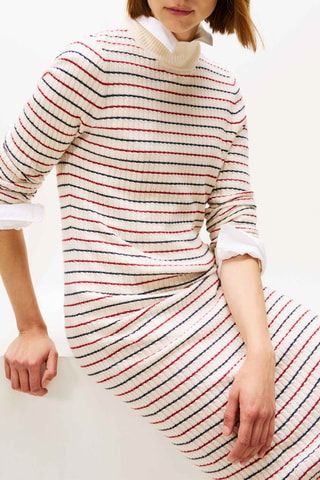 Robe pull en laine et cachemire - Ecru