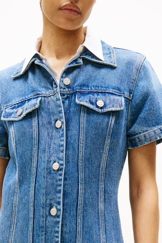 Robe chemise en jean - Bleu