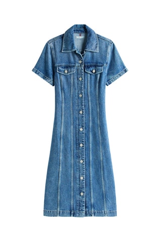Robe chemise en jean - Bleu