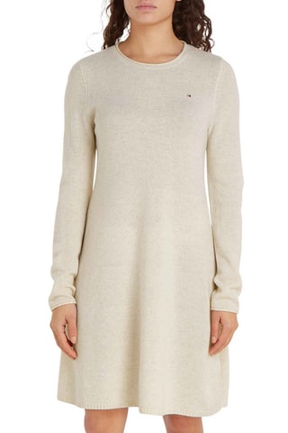 Robe pull en laine - Beige clair