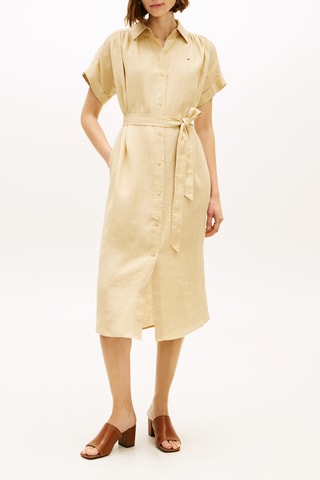 Robe chemise en lin - Beige