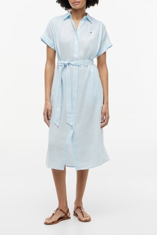 Robe chemise en lin - Ciel