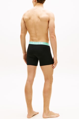 3 boxers en coton biologique - Noir et ciel