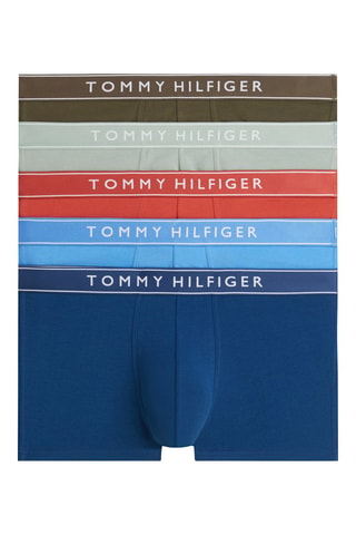5 boxers - Kaki et bleu cobalt