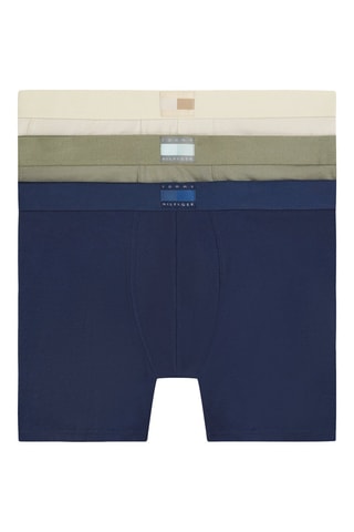 3 boxers - Bleu marine, kaki et écru