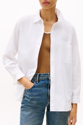 Chemisier oversize en coton biologique - Blanc