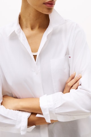 Chemisier oversize en coton biologique - Blanc