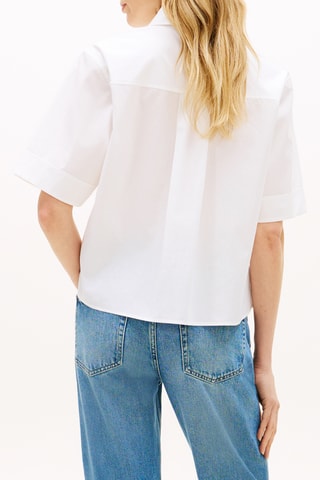 Chemisier en coton biologique - Blanc