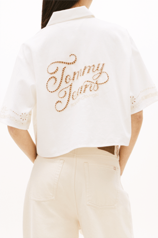 Chemisier relaxed court - Blanc