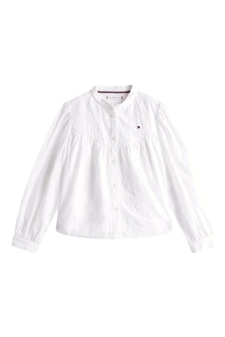 Chemisier regular en broderie anglaise - Blanc