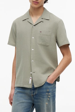Chemise regular en lin - Vert d’eau
