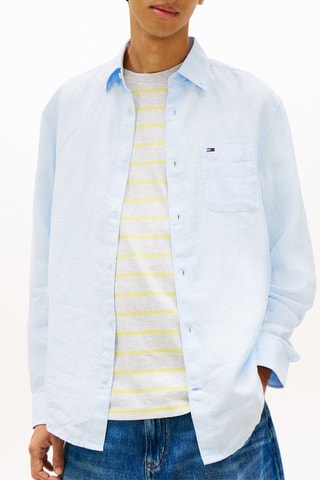Chemise regular en lin - Ciel