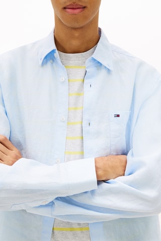 Chemise regular en lin - Ciel