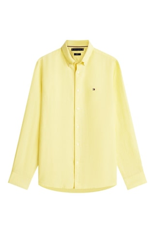 Chemise regular en lin - Jaune