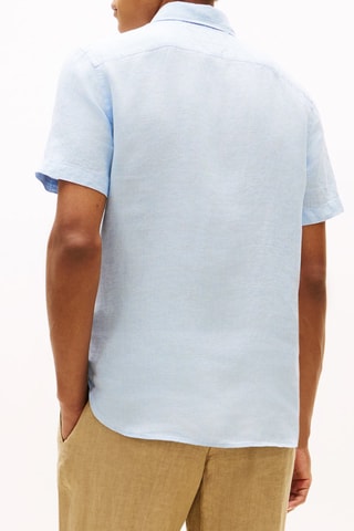 Chemise regular en lin - Ciel