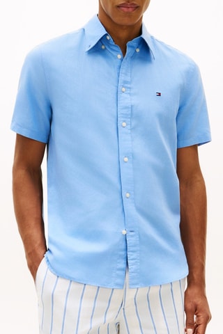 Chemise regular en lin - Ciel