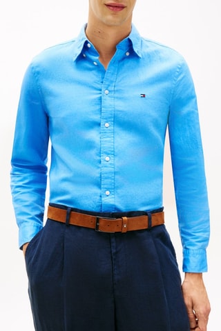 Chemise regular en lin - Ciel