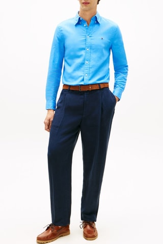 Chemise regular en lin - Ciel