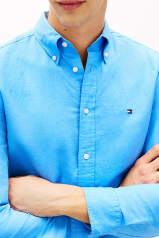 Chemise regular en lin - Ciel