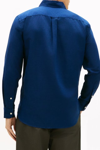Chemise regular en lin - Bleu marine