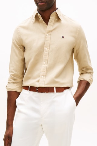 Chemise regular en lin - Beige