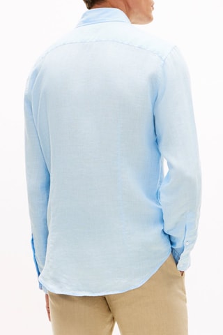 Chemise slim en lin - Ciel