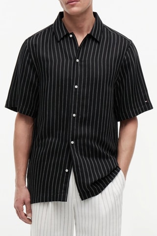 Chemise relaxed en lin - Noir
