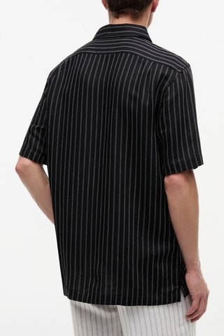 Chemise relaxed en lin - Noir