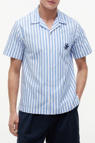Chemise regular - Bleu et blanc