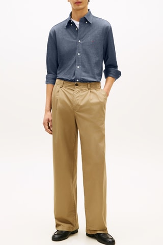 Chemise regular - Bleu marine chiné