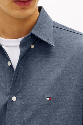 Chemise regular - Bleu marine chiné