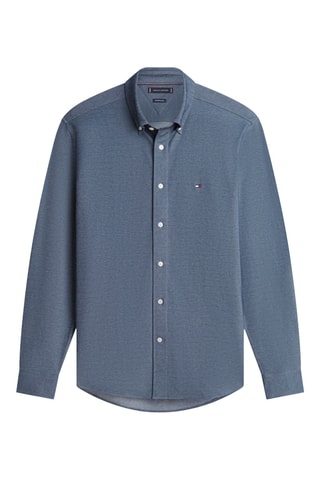 Chemise regular - Bleu marine chiné