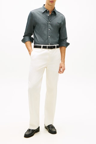 Chemise regular - Bleu marine chiné