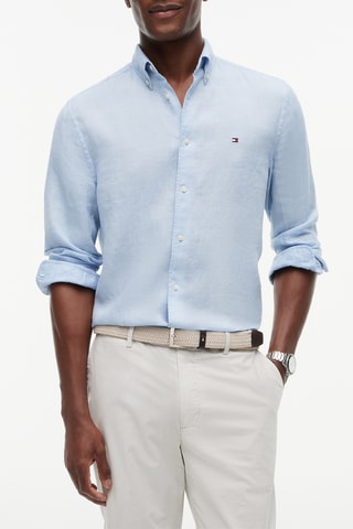 Chemise regular en lin - Ciel