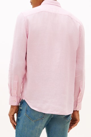Chemise regular en lin - Rose