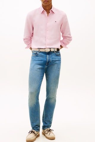 Chemise regular en lin - Rose