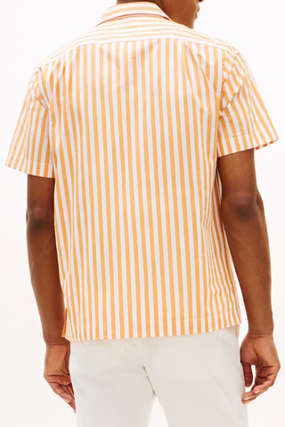 Chemise regular - Orange et blanc