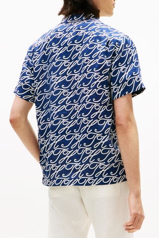 Chemise regular en lin - Bleu électrique