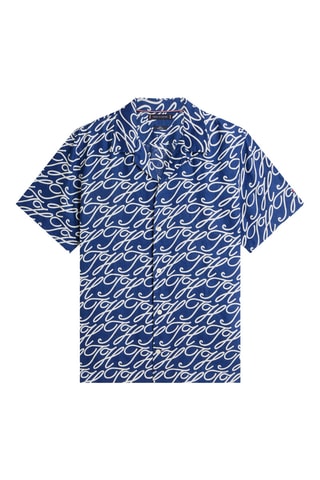 Chemise regular en lin - Bleu électrique