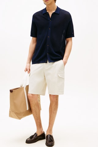 Chemise en coton biologique - Bleu marine