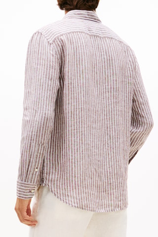 Chemise regular en lin - Marron